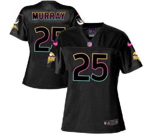 Nike Vikings #25 Latavius Murray Black Women's NFL Fashion Game Jersey